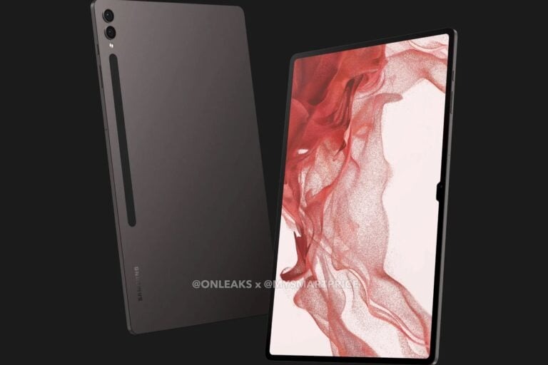 Xuất hiện hình ảnh render của Galaxy Tab S9 Ultra, tiết lộ thiết kế mỏng và màn hình notch