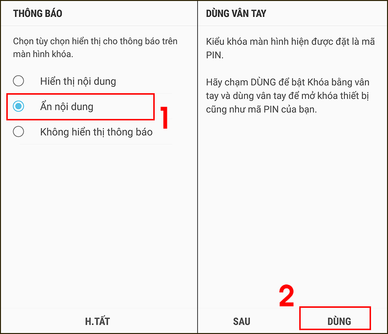 Cách cài mật khẩu cho điện thoại Samsung