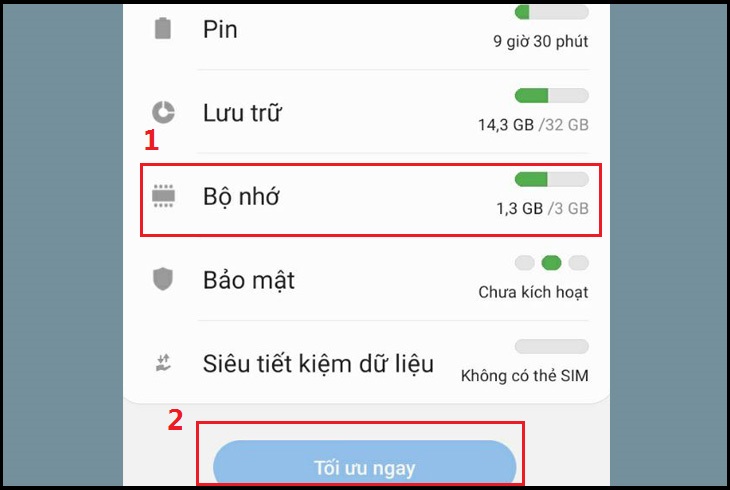 ​   Thường xuyên kiểm tra và dọn dẹp bộ nhớ của máy