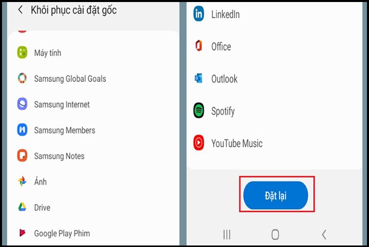 Cập nhật lại hệ thống của thiết bị