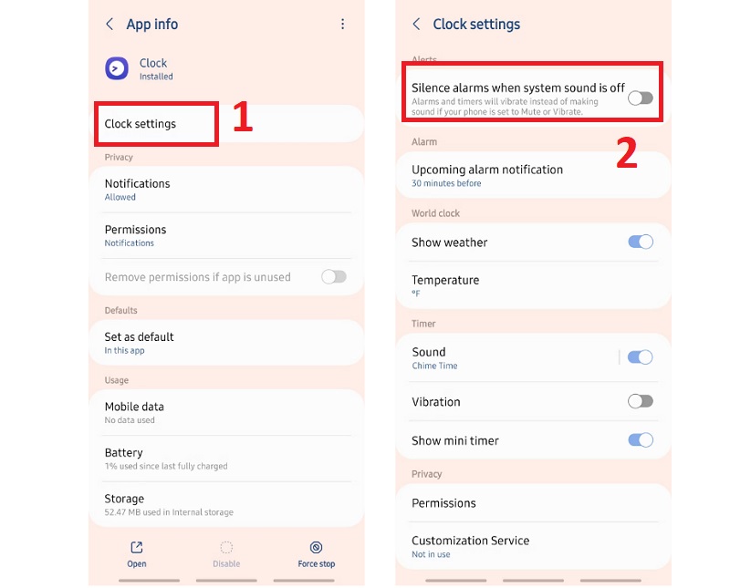 Kiểm tra cài đặt cảnh báo hoặc thông báo trên đồng hồ báo thức