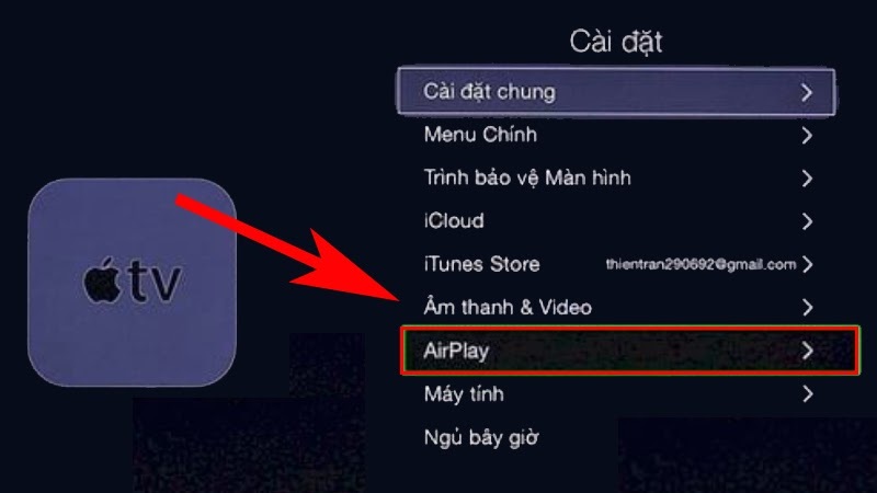 khởi động airplay