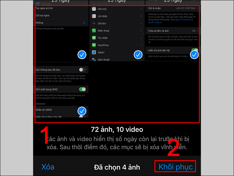 khôi phục ảnh đã xóa trên iPhone