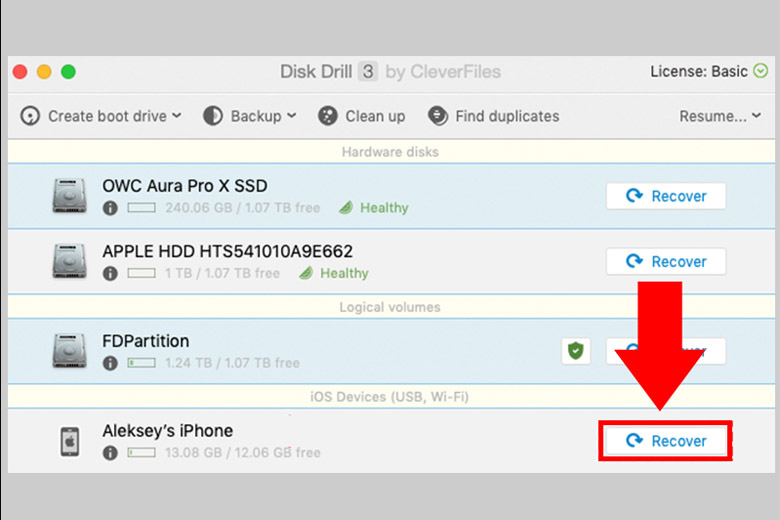 khôi phục ảnh đã xóa trên iPhone