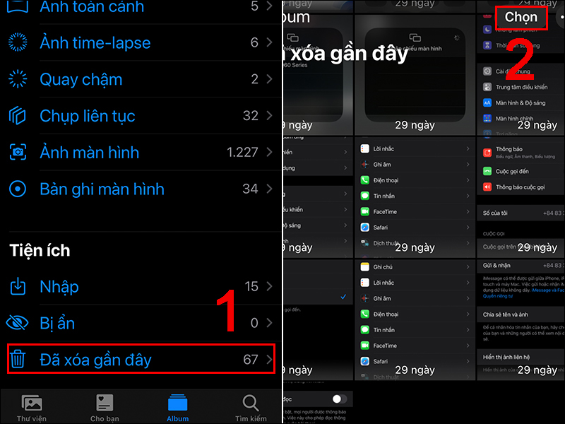 khôi phục ảnh đã xóa trên iPhone