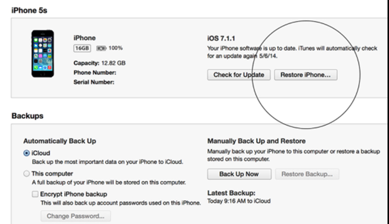 Khôi phục dữ liệu iPhone để mở khóa 
