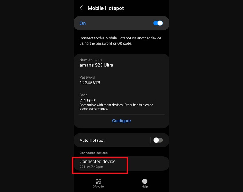 Tiến hành kiểm tra ai đang sử dụng Điểm phát sóng điện thoại của bạn