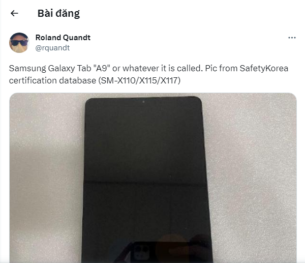 Lộ diện hình ảnh máy tính bảng có giá cả phải chăng tiếp theo của Samsung