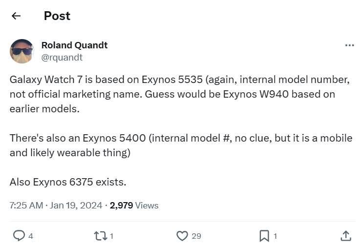 Lộ thông tin về chip Exynos sắp ra mắt trên dòng Galaxy Watch7