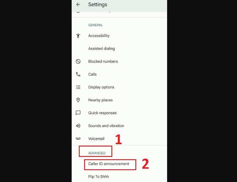 Cách bật thông báo cuộc gọi trên điện thoại Android 