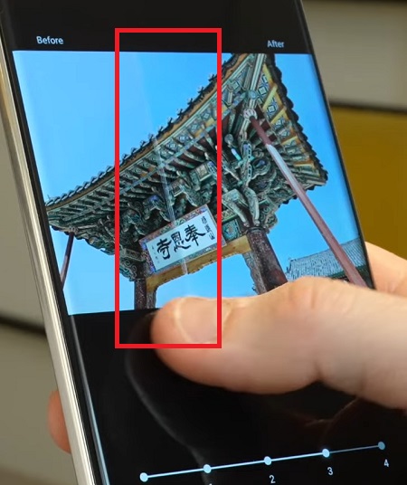 Kéo nó sang trái hoặc phải để xem hình ảnh trước và sau khi chỉnh sửa.