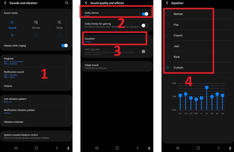 Điều chỉnh cài đặt Bộ chỉnh âm