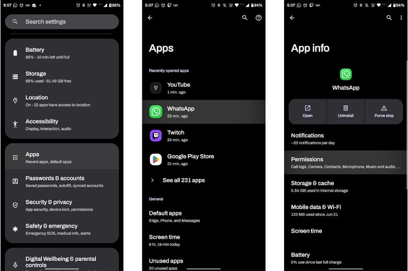 Kiểm tra lại các quyền của ứng dụng