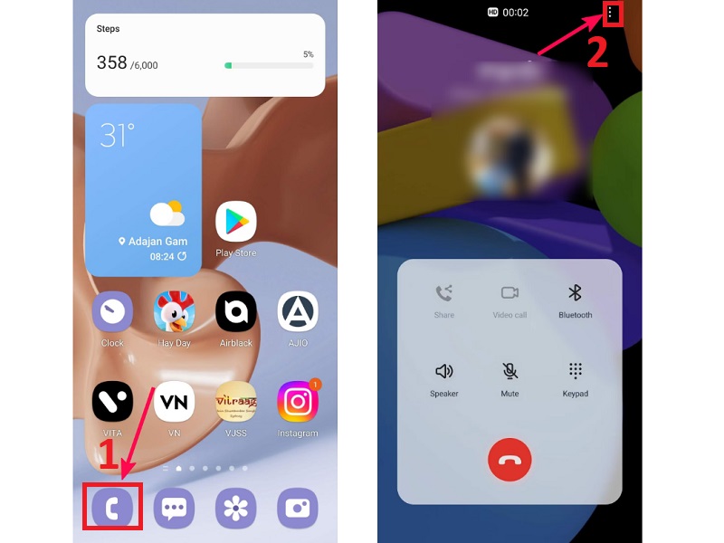 nhấn vào menu 3 chấm ở trên cùng để chọn Settings