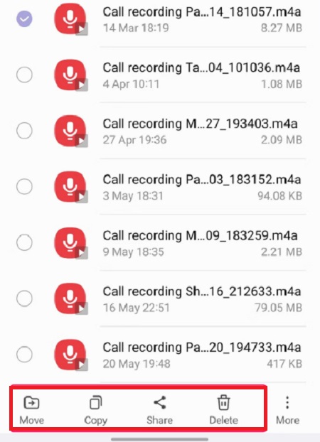 tiến hành đổi tên, sao chép, xóa hoặc chia sẻ clip qua ứng dụng IM (nhắn tin tức thì).