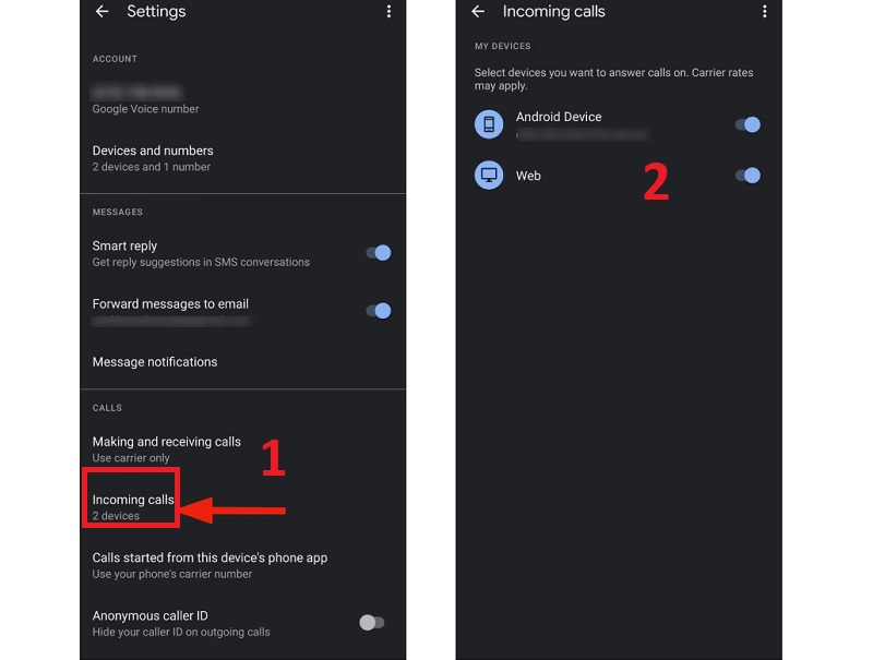 Ghi âm cuộc gọi trên Google Voice 