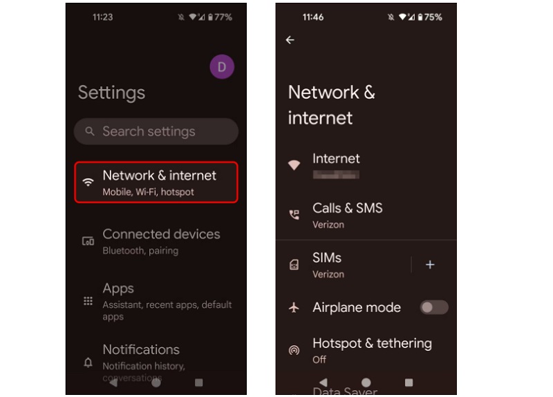 Kiểm tra kỹ kết nối Internet 