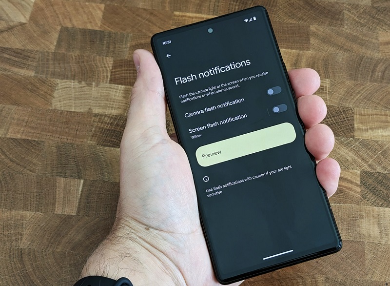 Thông báo bằng đèn flash