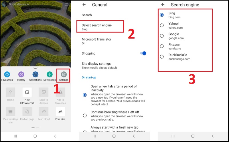 Cách thay đổi công cụ Tìm kiếm mặc định khác trên trình duyệt Microsoft Edge