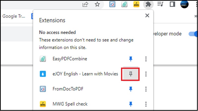 Bước 3: Sau khi cài đặt xong, bạn nên thực hiện Ghim nó ra bên ngoài để tiện hơn trong việc sử dụng