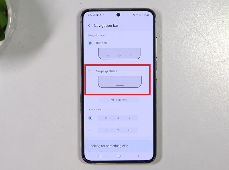 Bật điều hướng bằng cử chỉ