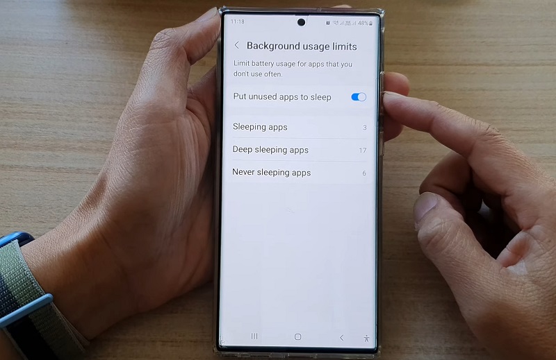 Vô hiệu hóa các ứng dụng không sử dụng vào chế độ ngủ