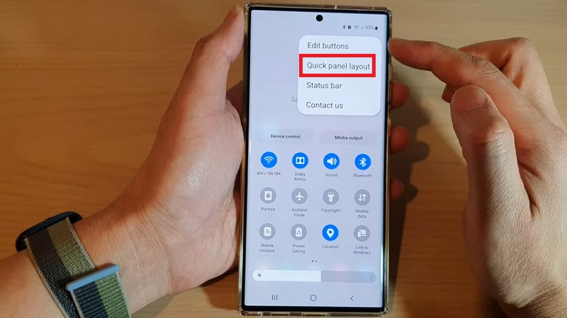 Hiển thị thanh trượt độ sáng trong Cài đặt nhanh