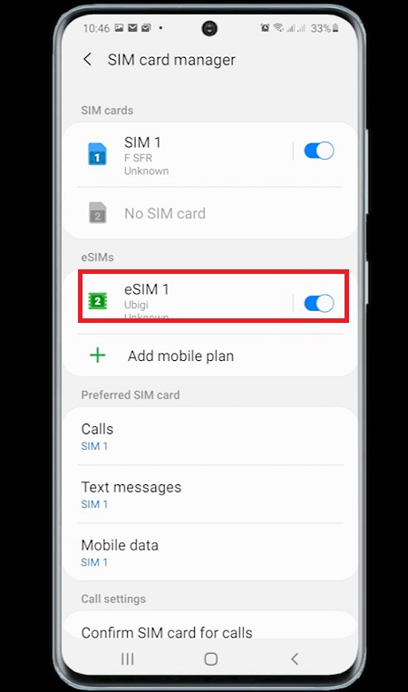 Xóa dữ liệu trên eSIM 