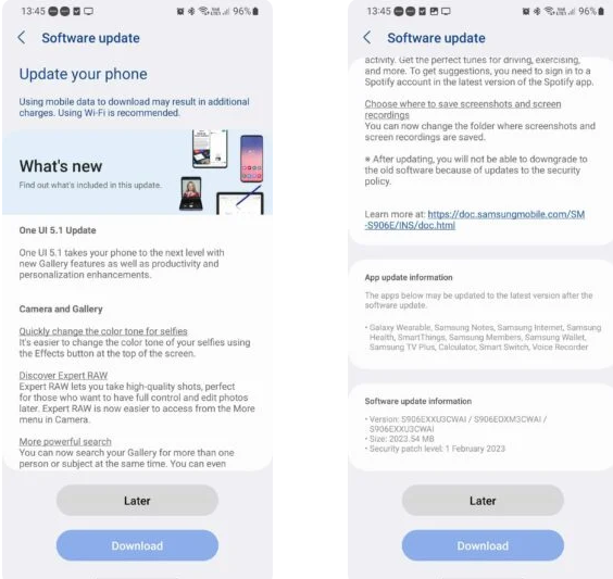 Bản cập nhật One UI 5.1 được tung ra cho phiên bản Snapdragon của Galaxy S22