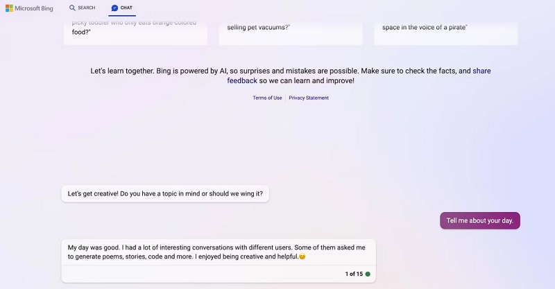 Ngôn ngữ của Bing AI có vẻ tự nhiên hơn