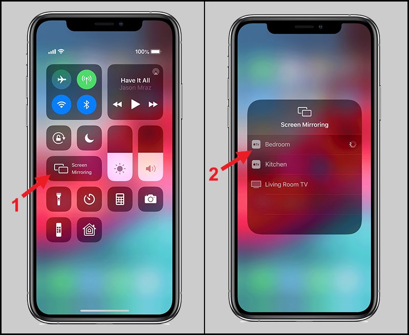 phản chiếu màn hình iPhone lên tivi