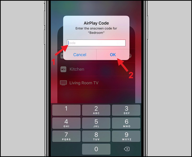 phản chiếu màn hình iPhone lên tivi