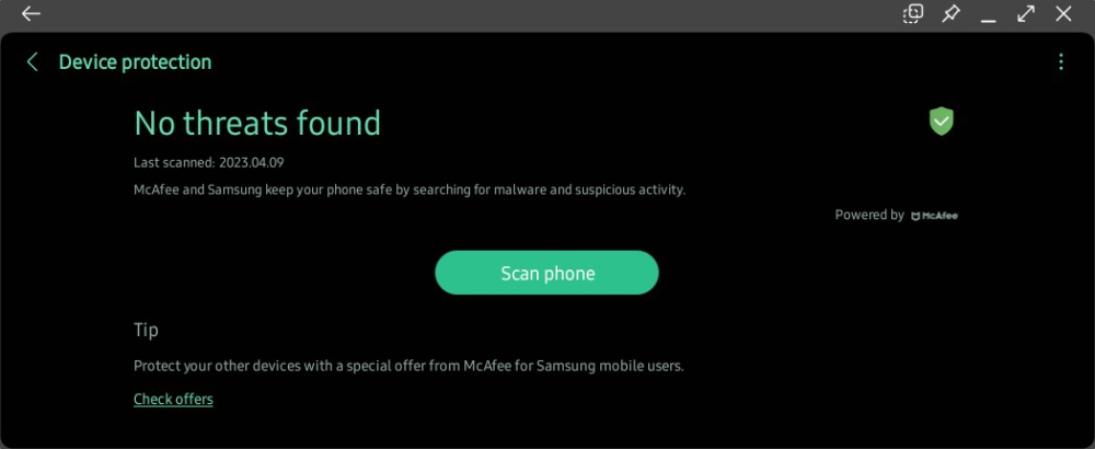 McAfee sẽ cung cấp tính năng chống vi-rút cho các thiết bị Samsung trong ít nhất 9 năm nữa