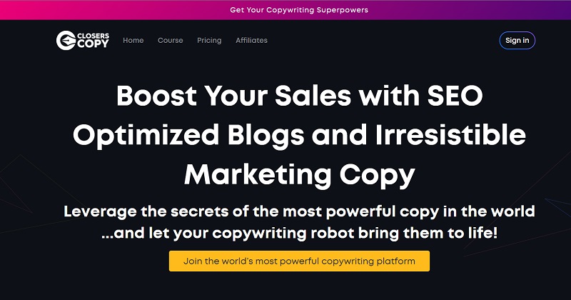 Phần mềm viết ClosersCopy