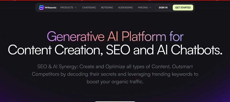 Phần mềm viết Writesonic