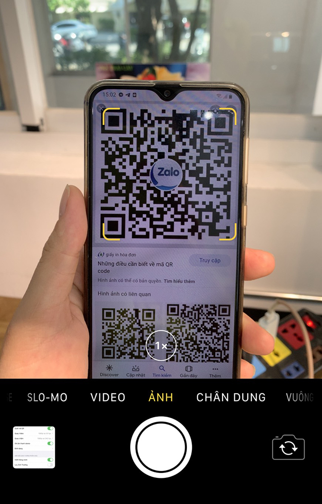 quét mã QR trên iPhone