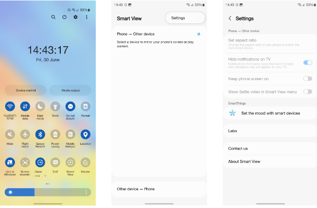 Phản chiếu màn hình Samsung sẽ được hỗ trợ truyền tới Chromecast
