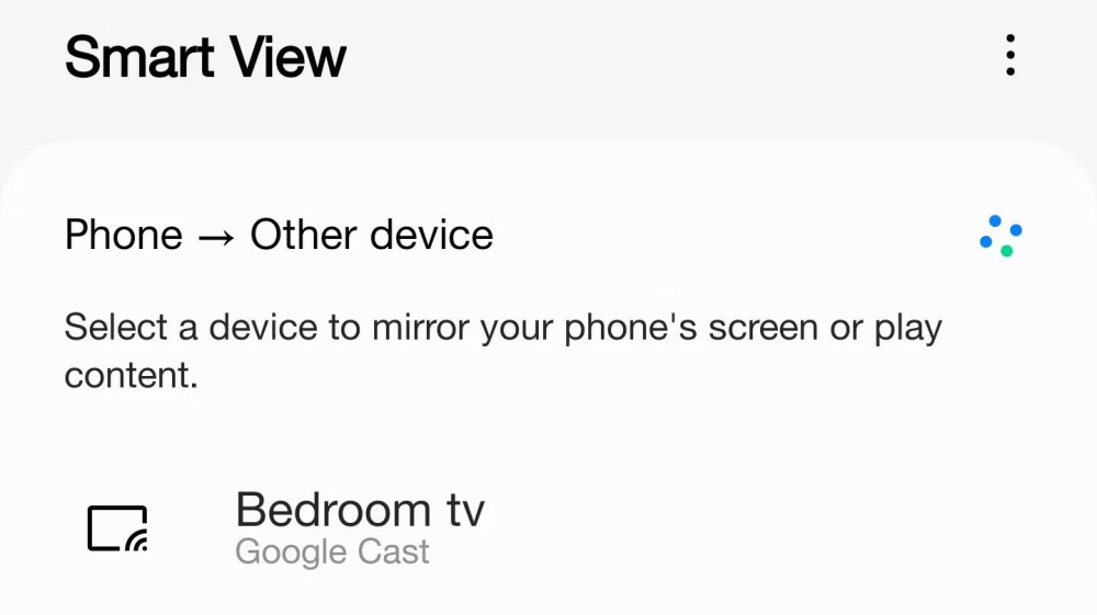 Phản chiếu màn hình Samsung sẽ được hỗ trợ truyền tới Chromecast