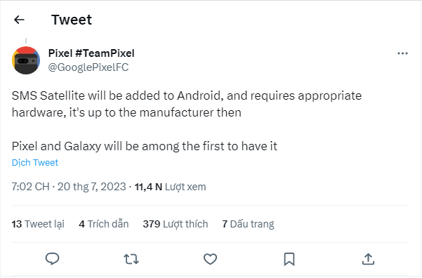 Samsung có thể là hãng điện thoại đầu tiên hỗ trợ kết nối vệ tinh