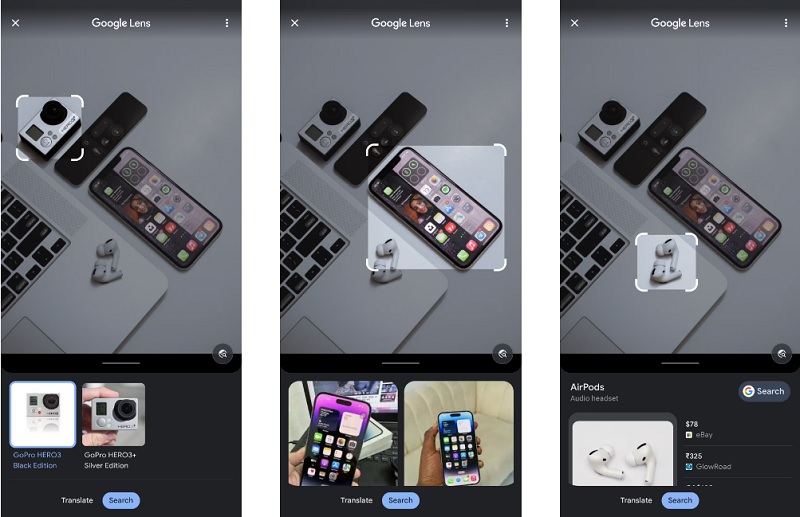 Chọn đối tượng muốn tìm thông tin tùy thích