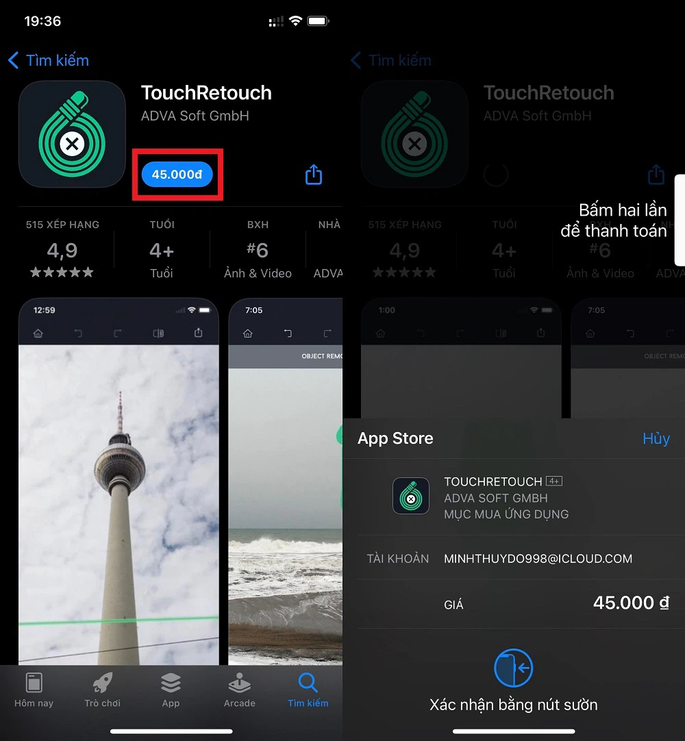 Tải ứng dụng có tính phí trên App Store