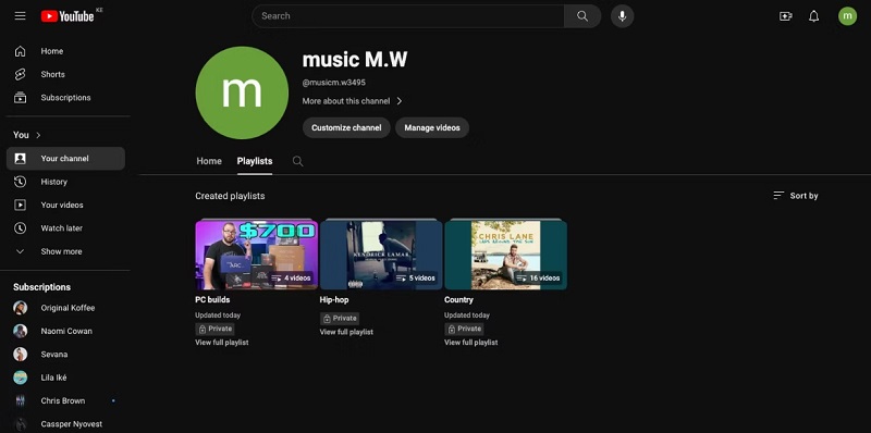 Cách tìm danh sách phát video trên YouTube mà bạn đã tạo