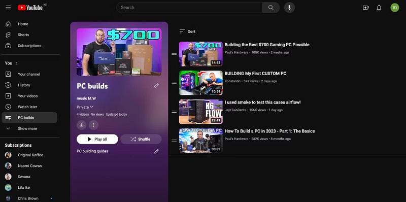 Cách chỉnh sửa và tùy chỉnh danh sách phát video trên YouTube 