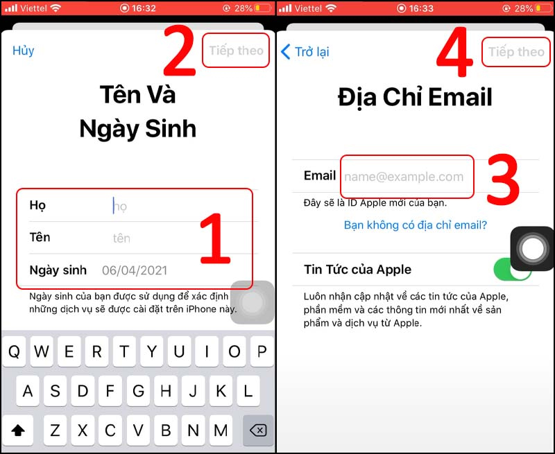 Tạo iCloud cho iPhone