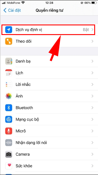 Tắt định vị iPhone