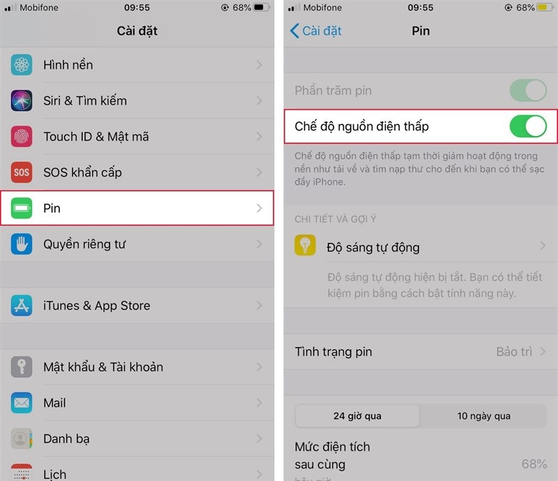Tiết kiệm pin cho iPhone