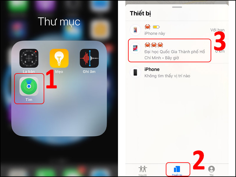 Tìm iPhone bằng iCloud trên điện thoại