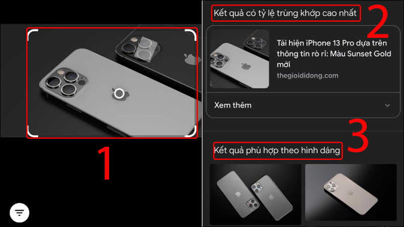 tìm kiếm bằng hình ảnh trên iphone