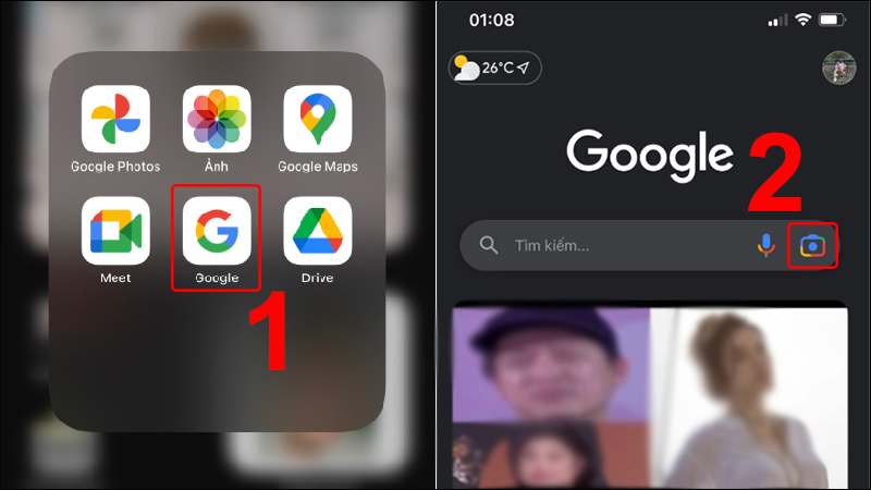 tìm kiếm bằng hình ảnh trên iphone