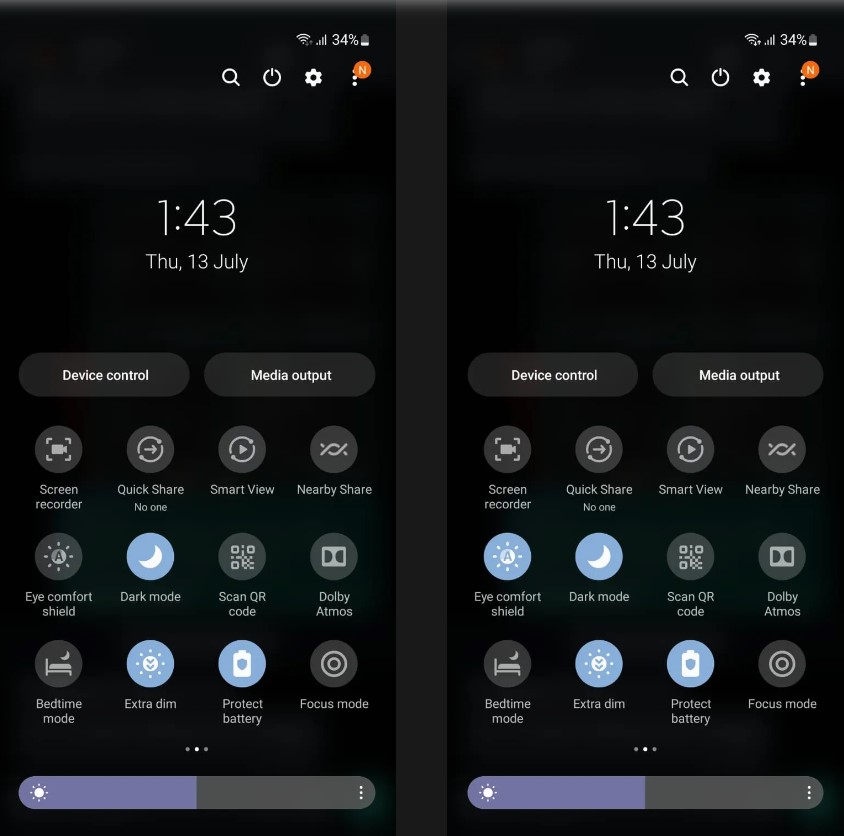 Tính năng Eye Comfort trên điện thoại Samsung
